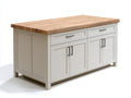 Credenza - Legno-Metallo - 160 x 60 x 90 cm - Beige chiaro-Legno naturale - Stile Shaker contemporaneo