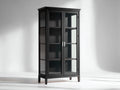 Librerie - Legno-Vetro-Metallo - 95 x 40 x 185 cm - Nero - Stile classico moderno