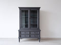 Librerie - Legno-Vetro-Metallo - 115 x 45 x 190 cm - Grigio antracite - Stile classico