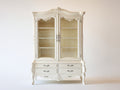 Librerie - Legno-Vetro-Metallo - 120 x 48 x 205 cm - Avorio - Stile barocco classico