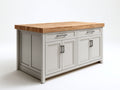 Credenza - Legno-Metallo - 150 x 55 x 90 cm - Beige chiaro-Legno naturale - Stile Shaker contemporaneo