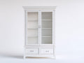 Librerie - Legno-Vetro-Metallo - 110 x 44 x 195 cm - Bianco - Stile classico